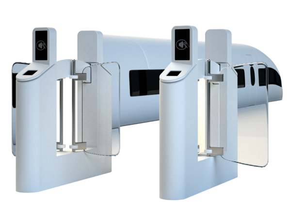 3D-Grafik Zutrittstore Bahnsteig